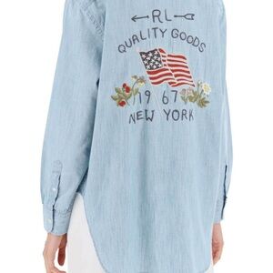 Polo Ralph Lauren Light Blue Embroidered Shirt